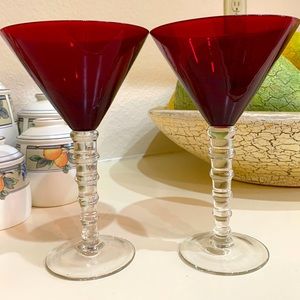Beautiful red Cocktail glasses